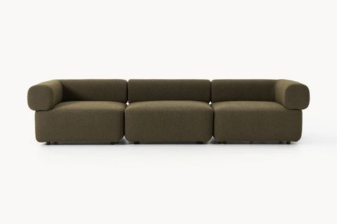 ALBA BUKLE MODÜLER ÜÇLÜ KOLTUK, YEŞİL