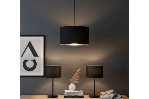 FATMA ABAJUR AVİZE SETİ, SİYAH