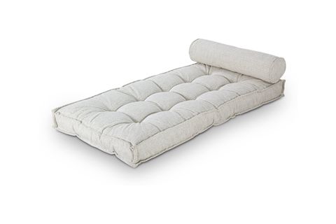 SOFA BUKLET KAPİTONELİ YER VE SEDİR MİNDERİ, BEYAZ