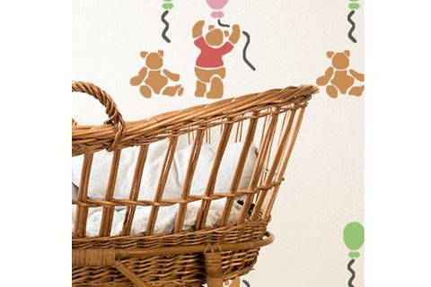 BALON VE AYICIK STENCİL ŞABLON BOYAMA 30 CM