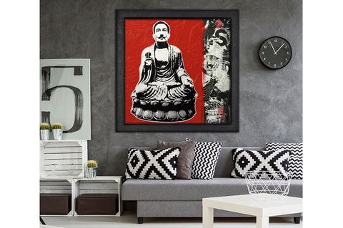 AHŞAP YAĞLI BOYA DOKULU TABLO, BUDALİ