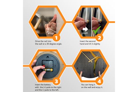 AHŞAP DUVAR SAATİ, SİYAH