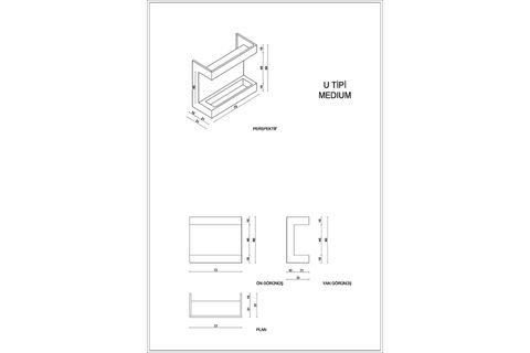REHOME KORFLAME U TİPİ MEDIUM BACASIZ ŞÖMİNE