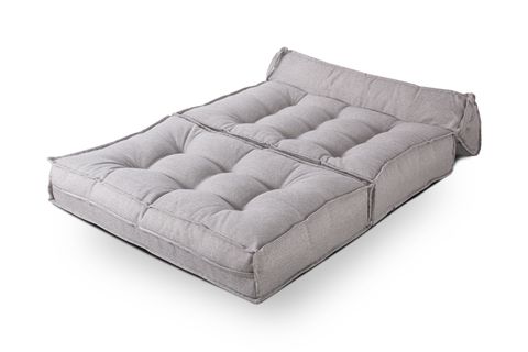 MOCCA KETEN ÇİFT KİŞİLİK KATLANIR YATAK UZANMA KOLTUĞU, AÇIK GRİ