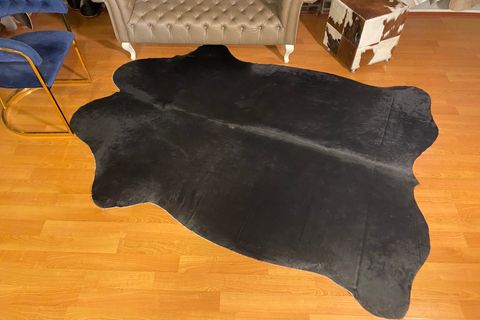 HAKİKİ DERİ DANA POSTU, SİYAH, 185X250
