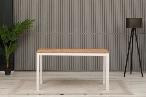 ARPELİA YEMEK MASASI BEYAZ ATLANTİK ÇAM, 140 CM