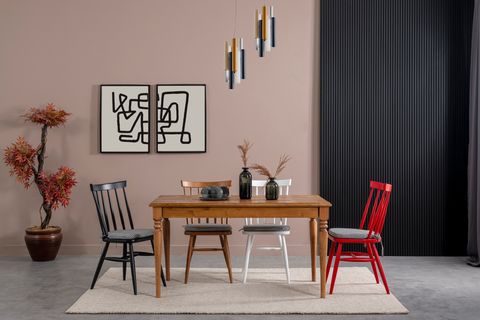 COLOR AHŞAP MASA TAKIMI, 120X80