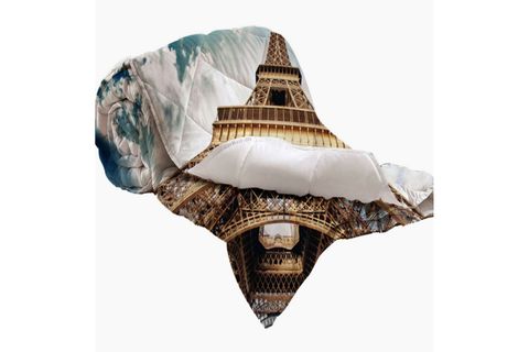 ELSE GRİ DOLAR PARALAR 3D DESENLİ ÇİFT KİŞİLİK ELYAF DOLGULU MİKROFİBER YORGAN YASTIK KILIFI 195X215