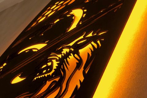 GAME OF THRONES LED IŞIKLI DEKORATİF TABLO