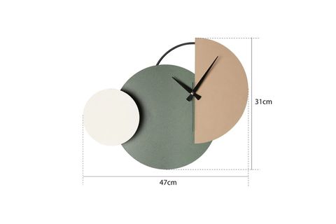 MATEEN METAL DEKORATİF DUVAR SAATİ, 47-31 CM