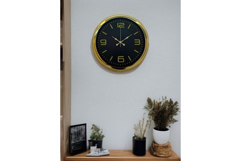 GOLD MODERN RAKAMLI METAL DUVAR SAATİ 40 CM
