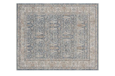 VİNTAGE ESKİTME DESENLİ DOKUMA MAKİNE HALISI, MAVİ, 160X240, 10207