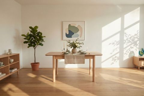 FREYA NATURAL AÇILIR MUTFAK MASA TAKIMI, 4 SANDALYELİ, 80X120 CM