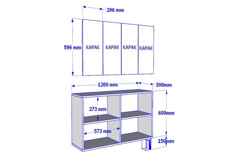 SİMPLE KONSOL, ANTRASİT, 120 CM, KA1204A