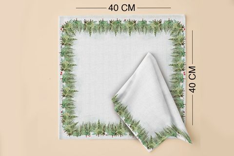 ÇAM ORMANI PAMUKLU DÖRT ADET PEÇETE