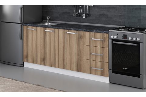 MİNAR 195 CM MUTFAK DOLABI BEYAZ DORE 195-D1-ALT MODÜL