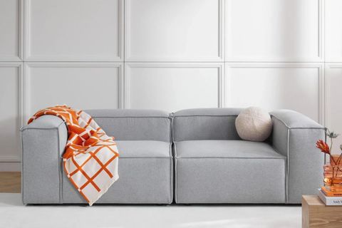 LENA İKİLİ KETEN KOLTUK, GRİ