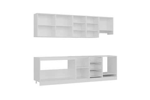 MİNAR ECE 280 CM MUTFAK DOLABI BEYAZ ANTRASİT 280-A5