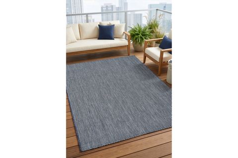 FRESCO EKRU LACİVERT YIKANABİLİR HALI 20522A, 200X250