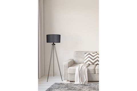 LUMEXX STAR SİLİNDİR HASIR ABAJURLU LAMBADER, SİYAH