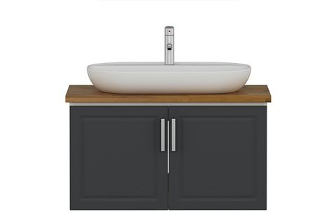 SANYA BANYO DOLABI ALT 85CM AS2K TZG BEYAZ ANTRASİT