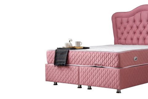 CAMELLİ NEW BAZA BAŞLIK VE YATAK SETİ, PEMBE, 90X190