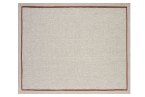 ÇİFT BORDÜRLÜ HASIR DOKULU SİSAL MAKİNE HALISI, KREM, 80X350