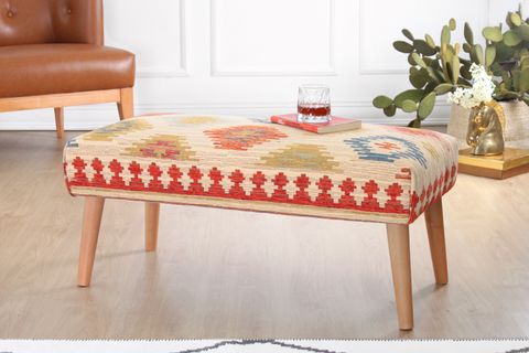 BESHİR KİLİM BENCH PUF, KREM