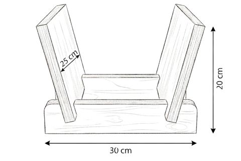 VİNTRA PLAK, DERGİ, GAZETE, KİTAP İÇİN MODÜLER RAF, NATURAL RENK