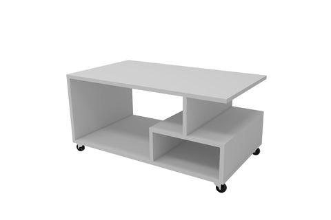 SULTAN TEKERLİ ORTA SEHPA, BEYAZ, 86,5X50 CM