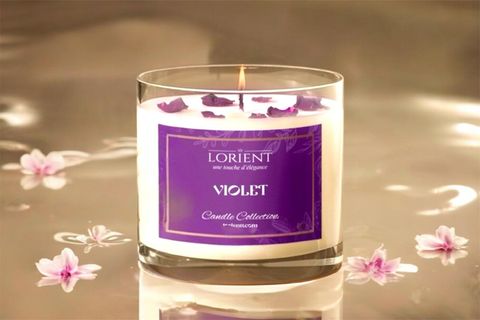 LORİENT VIOLET GARDENYA ISPARTA GÜLÜ KASE SOYA MUM, 220 GR