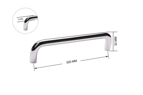 ZİRVE TREND ALÜMİNYUM KULP, KROM, 320 MM