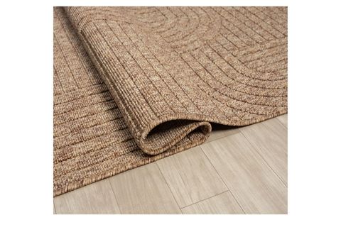 LARA İSKANDİNAV DOKUMA BUKLELİ MAKİNE HALISI, KAHVERENGİ, DS623,  80X150