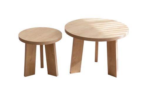 GİRONA İKİLİ OVAL ORTA SEHPA TAKIMI, MEŞE