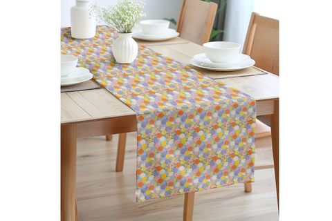 GÖKKUŞAĞI BAHÇESİ PAMUKLU MASA RUNNER, 0093 50X150