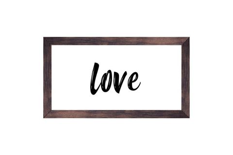 AHŞAP ÇERÇEVELİ LOVE PANO 20X40 CM
