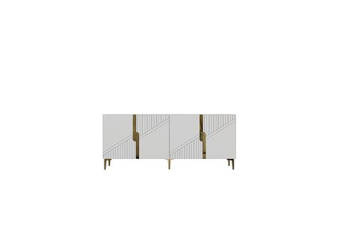 EVVA KONSOL VE TV SEHPASI, BEYAZ GOLD, 180 CM