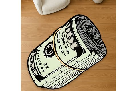 MONEY BASKILI DOKUMA TABAN HALI, 201 YNG, 60X100  CM