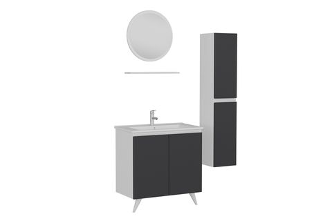 NİKA BANYO DOLABI 85CM AY2K 1YA1R ETJ BOY BEYAZ ANTRASİT
