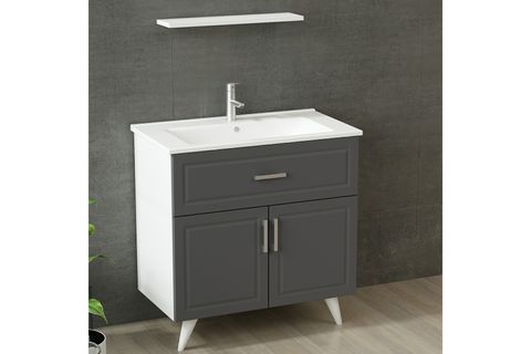 SANYA BANYO DOLABI 85CM AY2K1Ç 1YA1R ETJ BEYAZ ANTRASİT