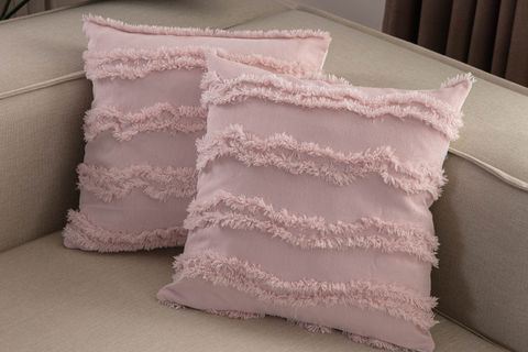 PÜSKÜL DETAYLI KIRLENT KILIFI, İKİLİ, PEMBE