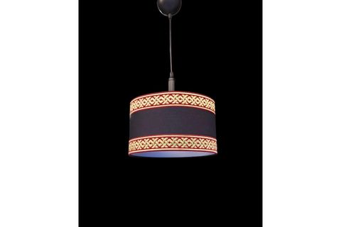 BORDO GOLD DOKUMA ŞERİTLİ SARKIT AVİZE, SİYAH