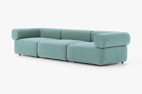 ALBA BUKLE MODÜLER ÜÇLÜ KOLTUK, TURKUAZ