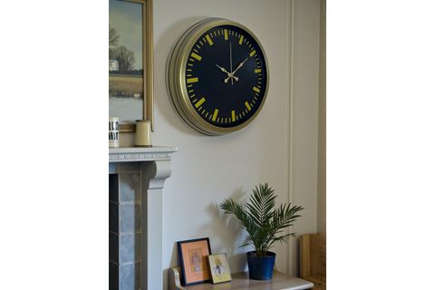 VİNTAGE  METAL MODERN DUVAR SAATİ 40 CM