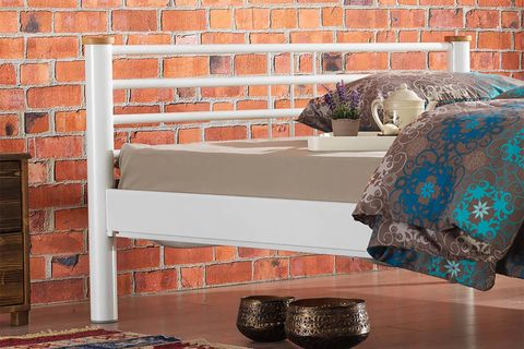 KAPPİS METAL KARYOLA, BEYAZ, 120X200