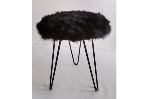PELUŞ PUF, SİYAH