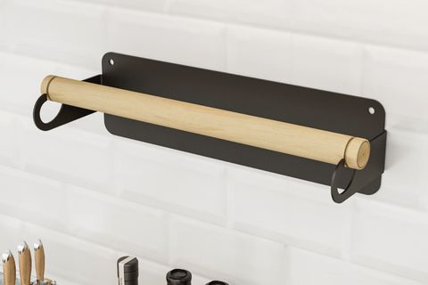LMZ AHŞAP BAR MODERN RULO KAĞIT HAVLULUK ASKISI, SİYAH