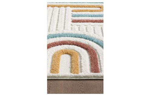 ELİT BUKLELİ MULTİ RENKLER YUMUŞAK PELUŞ POST SHAGGY SALON HALISI, B0691B, 160X230