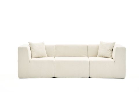 RAKS SERİSİ MODULER FULL SÜNGER ÜÇLÜ KANEPE, KREM