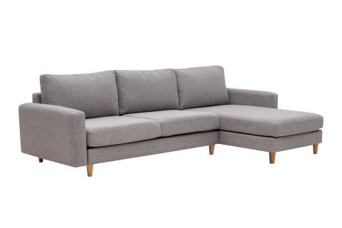 MERLİN MİNİ KÖŞE KOLTUK, NATUREL AYAK, İNCE KOL, ŞÖNİL KUMAŞ, MAVİ GRİ